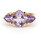 Bague 57.5 Bague cocktail en or jaune 18 carats et améthystes 58 Facettes 1931138CN