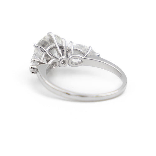 Bague 52 Bague trilogie en platine 950 sertie de diamants 58 Facettes 2241099CN