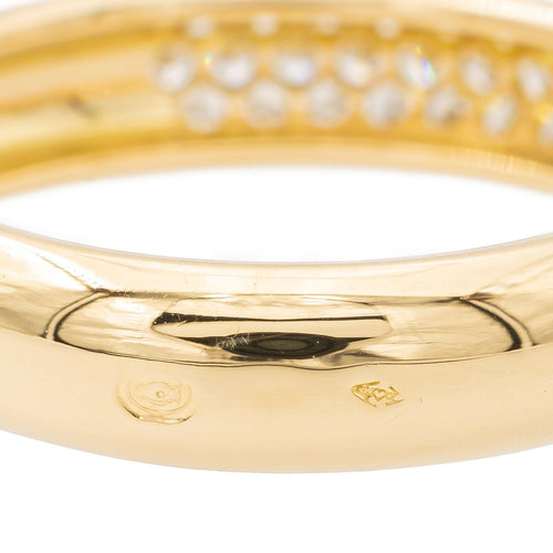 Bague 60 Bague pavée de diamants en or jaune 18 carats 58 Facettes 2309019CN