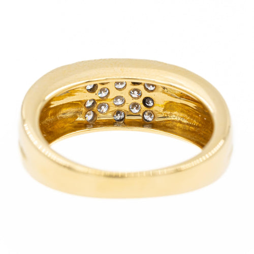 Bague 54 Bague vintage en or jaune et blanc 18 carats sertie de diamants 58 Facettes 2329030CN