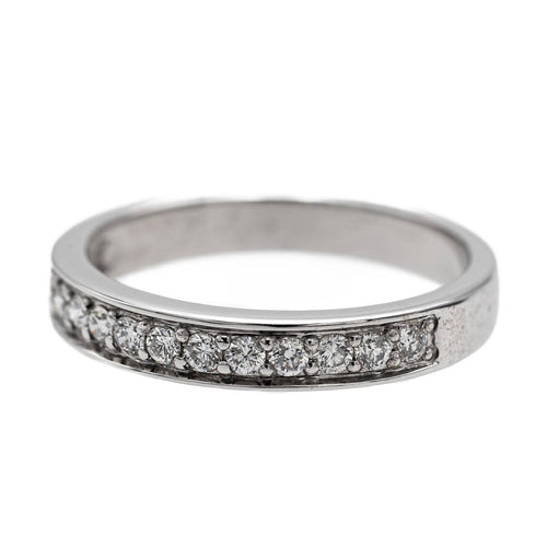 Bague 48 Demi-alliance en or blanc 750 (18 carats) avec diamants 58 Facettes 2406273CN