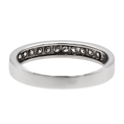 Bague 48 Demi-alliance en or blanc 750 (18 carats) avec diamants 58 Facettes 2406273CN