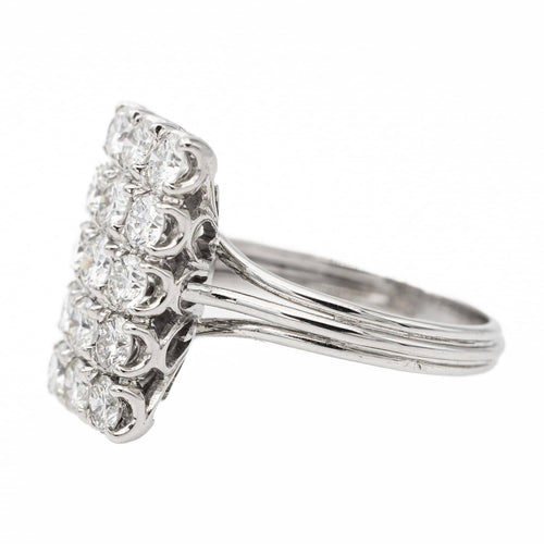 Bague 48 Bague en or blanc 18 carats pavée de diamants 58 Facettes 2432010CN