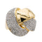 Bague 56 Bague pavée de diamants en or jaune et or blanc 18 carats 58 Facettes 2468099CN