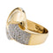 Bague 56 Bague pavée de diamants en or jaune et or blanc 18 carats 58 Facettes 2468099CN