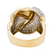 Bague 56 Bague pavée de diamants en or jaune et or blanc 18 carats 58 Facettes 2468099CN
