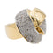 Bague 56 Bague pavée de diamants en or jaune et or blanc 18 carats 58 Facettes 2468099CN