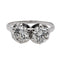 Bague 53 Bague Toi et Moi en platine 950 et diamants 58 Facettes 2735890CN