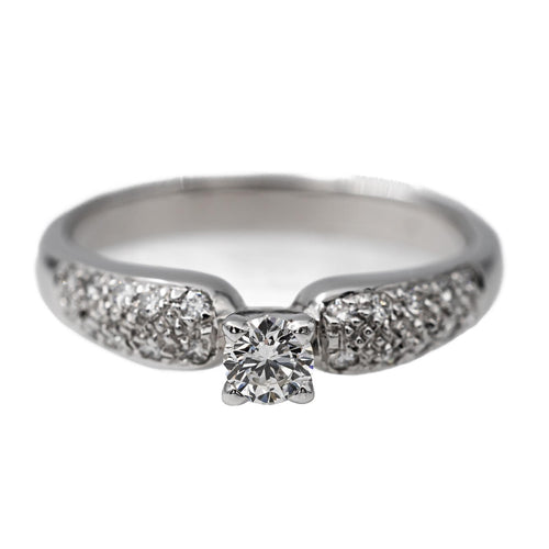 Bague 57 Bague solitaire en or blanc 18 carats avec diamants 58 Facettes 2737239CN