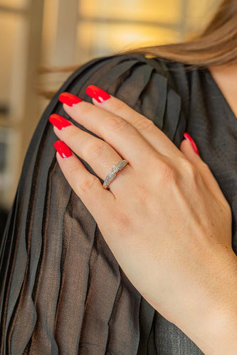 Bague 57 Bague solitaire en or blanc 18 carats avec diamants 58 Facettes 2737239CN