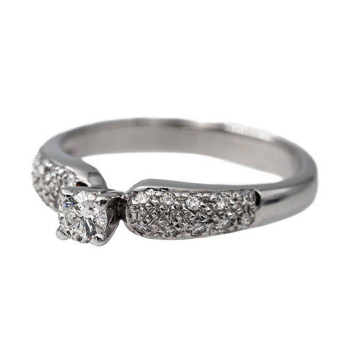 Bague 57 Bague solitaire en or blanc 18 carats avec diamants 58 Facettes 2737239CN