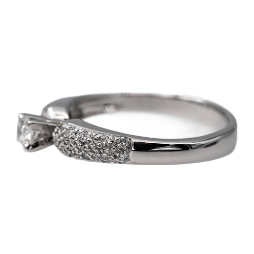 Bague 57 Bague solitaire en or blanc 18 carats avec diamants 58 Facettes 2737239CN
