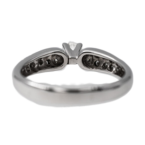 Bague 57 Bague solitaire en or blanc 18 carats avec diamants 58 Facettes 2737239CN