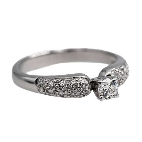 Bague 57 Bague solitaire en or blanc 18 carats avec diamants 58 Facettes 2737239CN