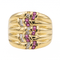 Bague 54 Bague en or jaune 18 carats sertie de rubis et diamants 58 Facettes 2975520CN
