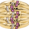 Bague 54 Bague en or jaune 18 carats sertie de rubis et diamants 58 Facettes 2975520CN