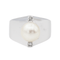 Bague 54 Bague en or blanc 18 carats avec perle et diamants 58 Facettes 2999434CN