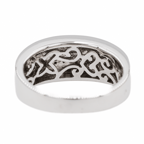 Bague 52 Bague jonc en or blanc 18 carats pavée de diamants 58 Facettes 3046732CN