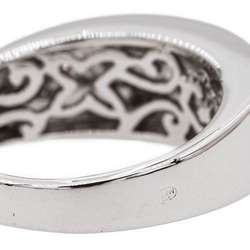Bague 52 Bague jonc en or blanc 18 carats pavée de diamants 58 Facettes 3046732CN