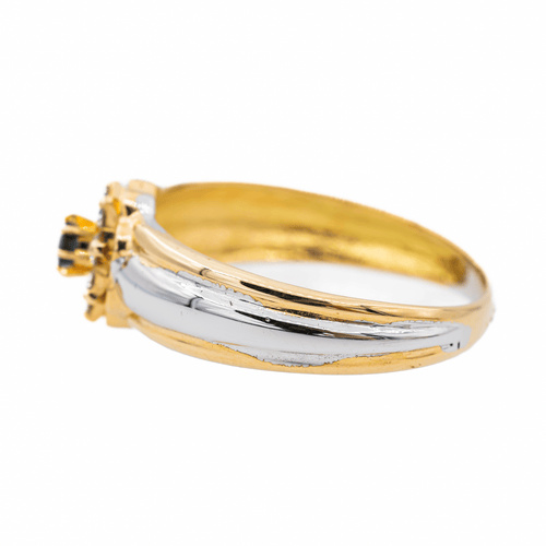 Bague 53 Bague marguerite en or jaune et or blanc saphir et diamants 58 Facettes 3079746CN