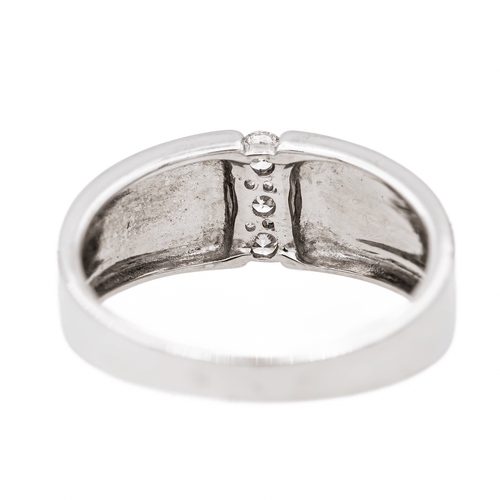 Bague 56 Bague trilogie en or blanc 18 carats et diamants 58 Facettes 3167516CN