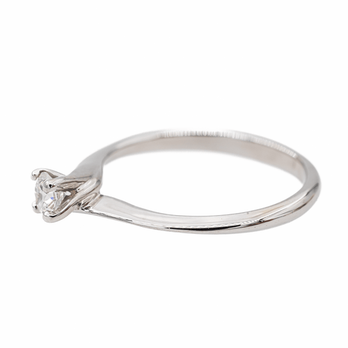 Bague 51 Bague solitaire en or blanc 18 carats avec diamant 58 Facettes 3227153CN