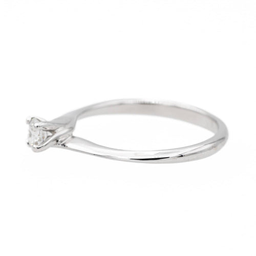 Bague 51 Bague solitaire en or blanc 18 carats avec diamant 58 Facettes 3227153CN