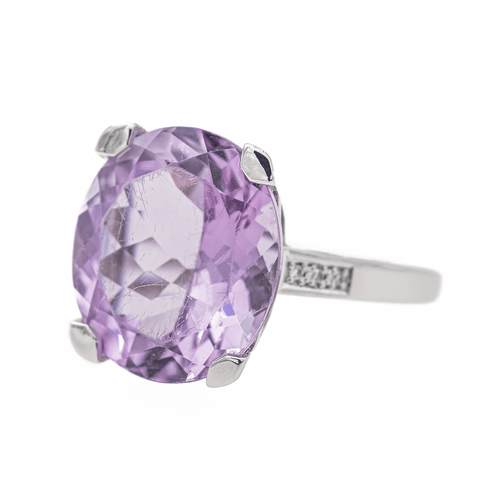 Bague 54 Mauboussin - Bague Mon Bébé d'Amour en or blanc améthyste et diamants 58 Facettes 3241065CN