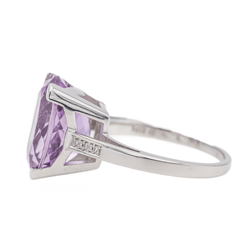 Bague 54 Mauboussin - Bague Mon Bébé d'Amour en or blanc améthyste et diamants 58 Facettes 3241065CN