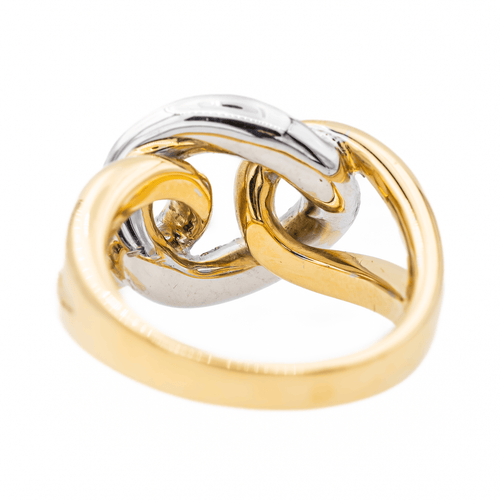 Bague 57 Bague en or jaune et blanc 18 carats sertie de diamants 58 Facettes 3516098CN