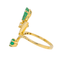 Bague 55 Bague en or jaune 18 carats avec émeraudes et diamants 58 Facettes 3655099CN