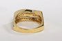 Bague 58 Bague en or jaune 18 carats avec saphir ovale et diamants 58 Facettes 00390CN