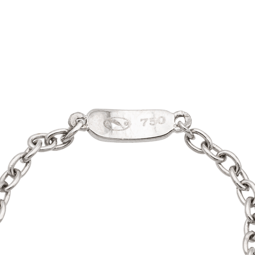 Bague 54 Bague chaînette en or blanc 18 carats avec diamant 58 Facettes 578663RV
