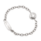 Bague 54 Bague chaînette en or blanc 18 carats avec diamant 58 Facettes 578663RV