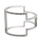 Bague 53 Bague graphique en or blanc 18 carats et diamants 58 Facettes 578790RV