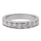 Bague 53 Bague demi-alliance en or blanc sertie de diamants 58 Facettes 578772RV