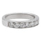 Bague 53 Bague demi-alliance en or blanc sertie de diamants 58 Facettes 578772RV