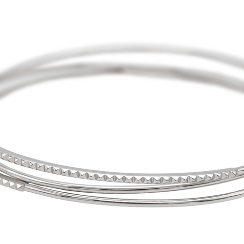 Bracelet Bracelet jonc en or blanc 18 carats et diamants 58 Facettes 2584570CN