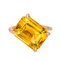 Bague 55 Bague cocktail en or rose avec citrine taille émeraude 58 Facettes 4578557RV