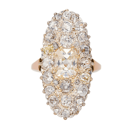 Bague 49 Bague marquise en or rose et diamants 58 Facettes 4445908CN