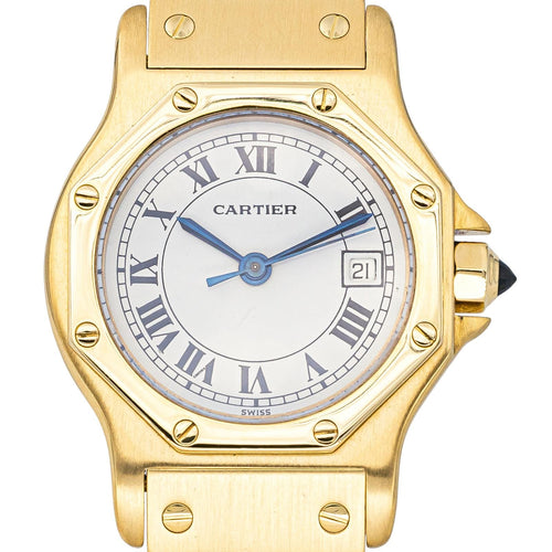 Montre Cartier - Montre Santos octogonale en or jaune 750 58 Facettes 4404004CN
