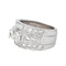 Bague 54 Bague bandeau en or blanc 18 carats pavée de diamants 58 Facettes 4523450CN