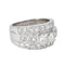 Bague 54 Bague bandeau en or blanc 18 carats pavée de diamants 58 Facettes 4523450CN