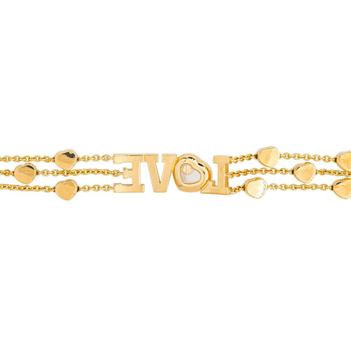 Bracelet Chopard Love Happy Diamond - Bracelet en or jaune et diamants 58 Facettes 4423010CN