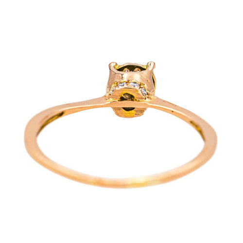 Bague 53.5 Bague en or rose 18 carats sertie de diamants taille brillant 58 Facettes 4570396CN