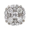 Bague 52 Bague cocktail en or blanc 18 carats et platine avec diamants 58 Facettes 4776443CN