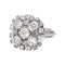 Bague 52 Bague cocktail en or blanc 18 carats et platine avec diamants 58 Facettes 4776443CN