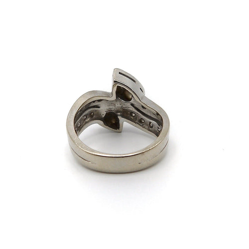 Bague David Sarkin - Bague Moi et Toi bypass en or 14K et diamants 58 Facettes
