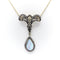 Collier Collier vintage avec pendentif en or jaune 14 carats, diamants et opale 58 Facettes