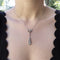 Collier Collier chute victorien en or 14K avec diamants taille rose et chaîne en platine 58 Facettes
